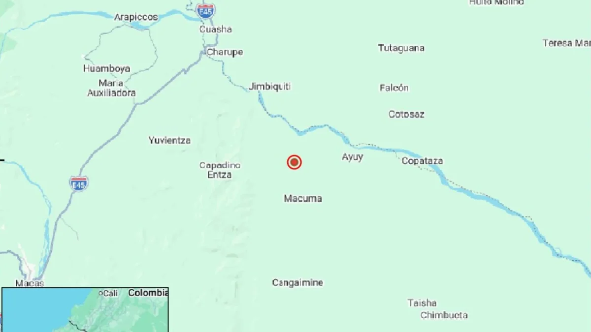 Sismo 4,3 ocurrió 30 junio 01:02 en Macas; IG reporta percepción en varias ciudades por baja profundidad