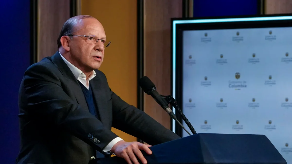 Ministro de Hacienda y coordinador del equipo de transición del Gobierno saliente, Germán Ávila, este 30 de junio de 2026, en Bogotá (Colombia).