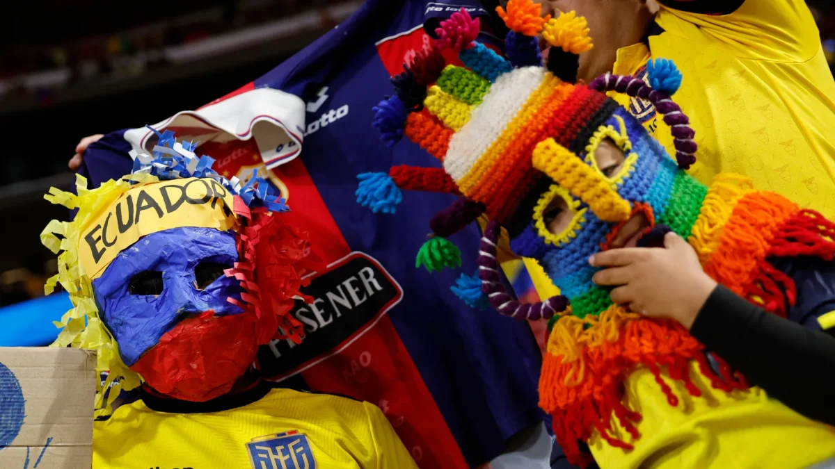 Aficionados de Ecuador durante el partido de la fase de grupos de la Copa Mundial de la FIFA 2026 entre Ecuador y Alemania.