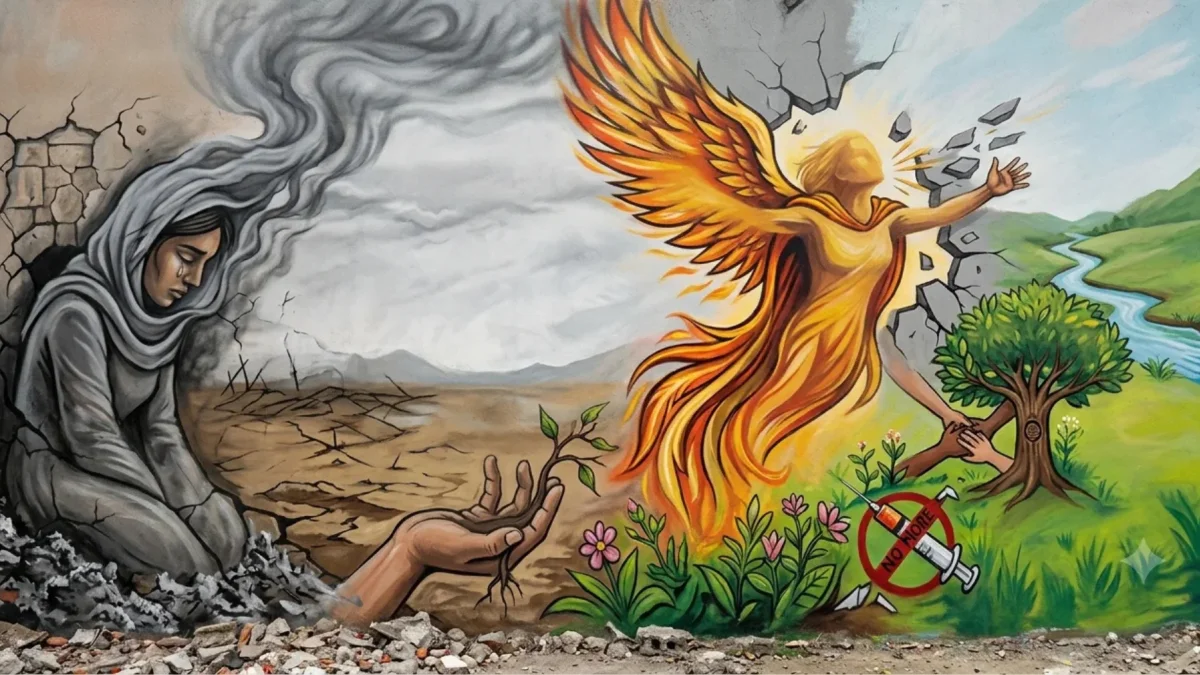 Del silencio opresivo al renacer de la esperanza: el despertar de una sociedad que rompe sus cadenas.