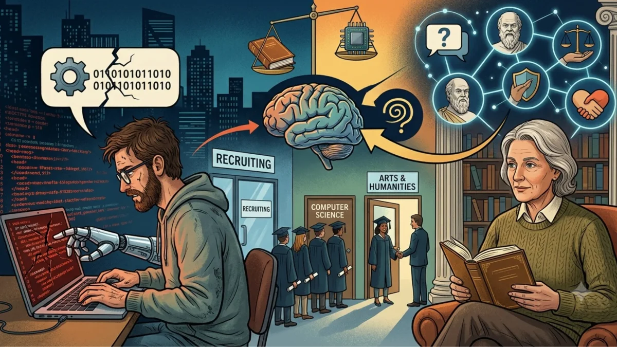 El giro inesperado de la era digital: mientras los programadores se enfrentan a la automatización de la IA, el pensamiento crítico, el método socrático y la ética de las humanidades se convierten en los nuevos motores para guiar la tecnología.