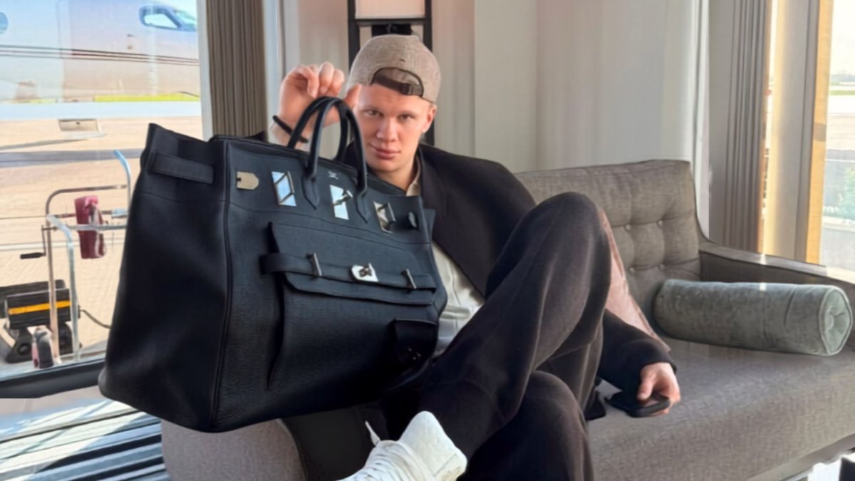 Erling Haaland trasladó su impacto del Mundial a la moda con una colección de bolsos de lujo que incluye piezas de Hermès, Louis Vuitton, Chanel y Goyard.