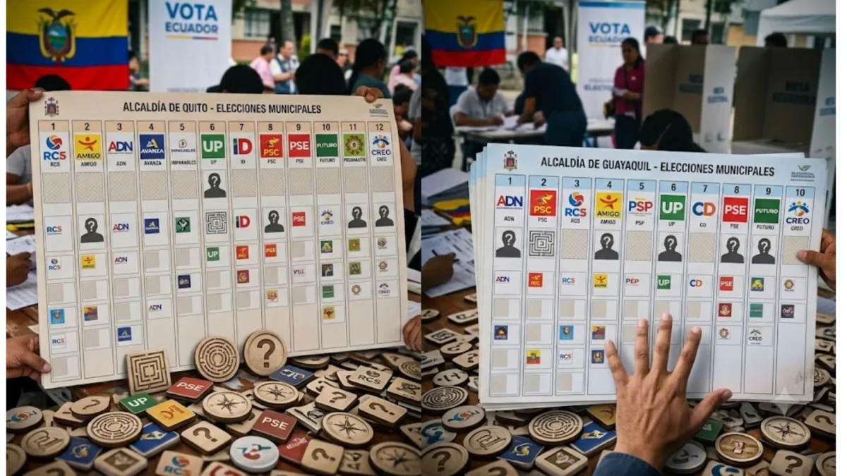 Imagen simbólica de la dispersión de candidaturas pues el Código de la Democracia no favorece las alianzas.