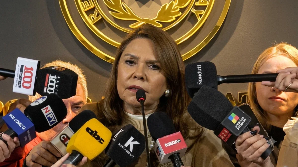 Celeste Amarilla, senadora de Paraguay, este 7 de julio. Ella arremete contra el futbolista francés Kylian Mbappé.