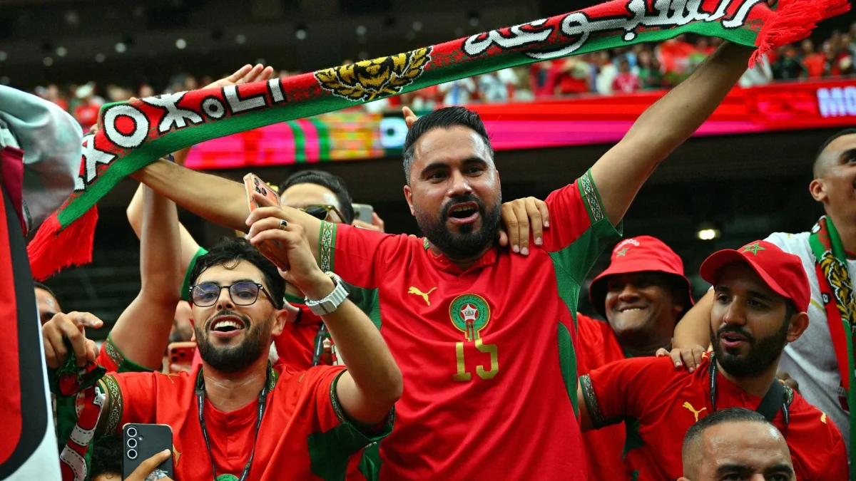 Los aficionados de Marruecos celebran tras el partido de octavos de final del Mundial de la FIFA 2026 entre Canadá y Marruecos.