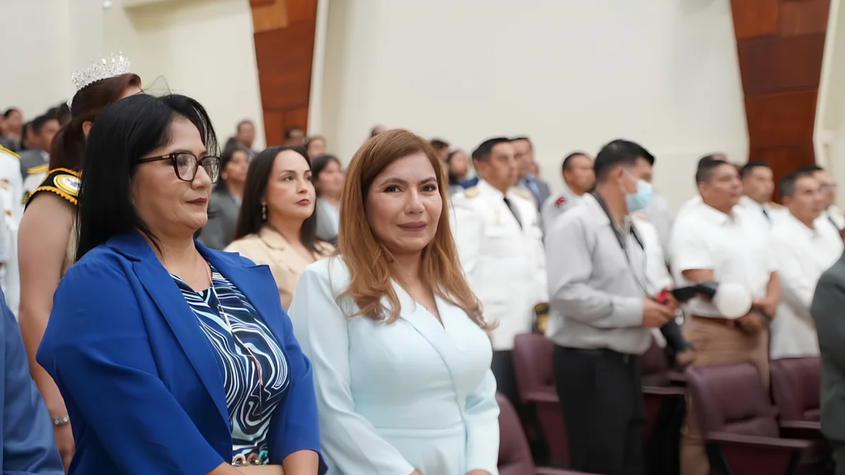 Jenny Machuca, vicealcaldesa de Machala, durante un acto institucional previo a la posibilidad de asumir la Alcaldía.