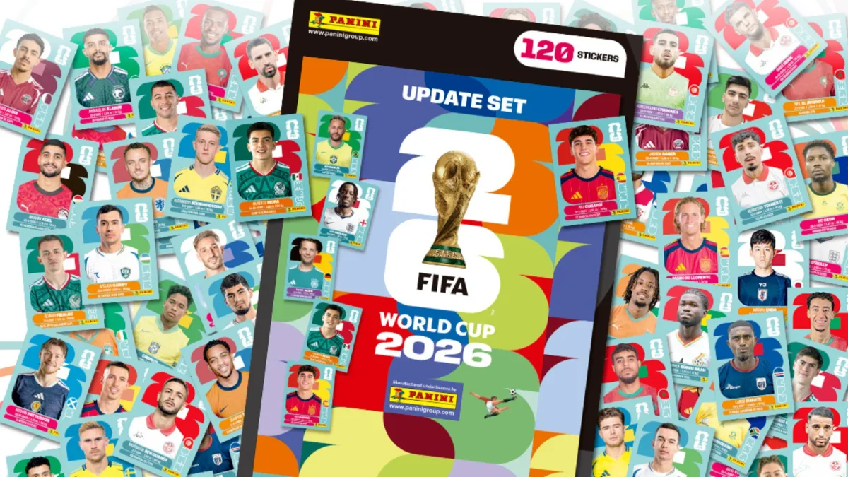 Imagen oficial del Set de Actualización del álbum Panini de la Copa Mundial de la FIFA 2026.
