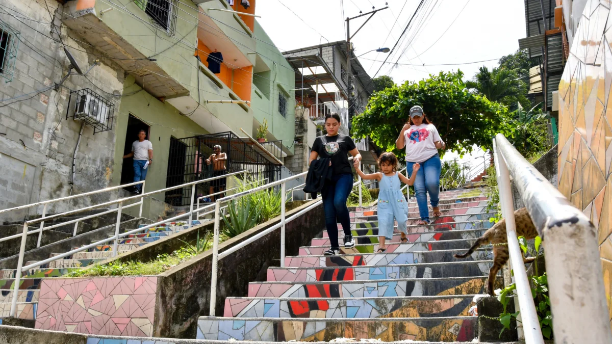 En Mapasingue, noroeste de Guayaquil, hay escalinatas que tienen potencial, aunque necesitan mantenimiento.