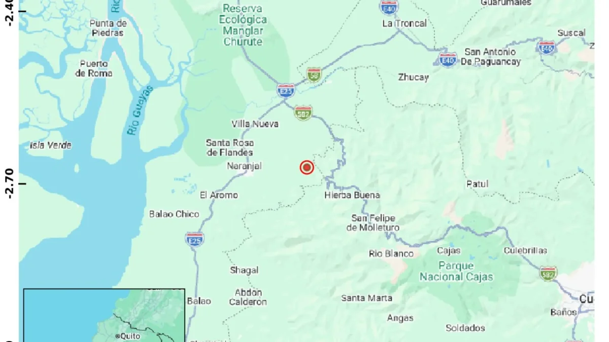 Nuevo temblor se registró este martes en la provincia del Guayas.