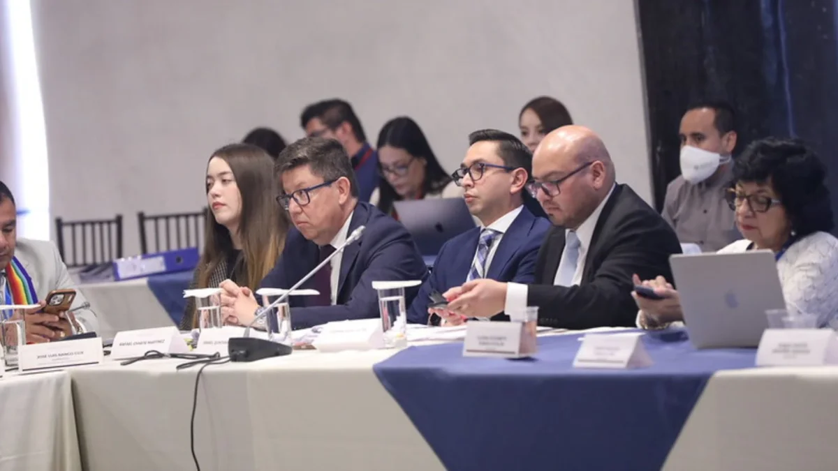 Los abogados Rafael Oyarte e Ismael Quintana defendieron a la exministra Inés Manzano durante el juicio político en la Comisión de Fiscalización.
