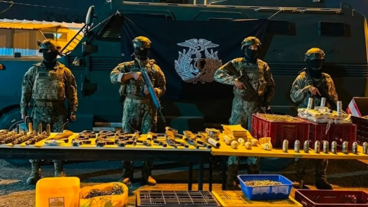 FF. AA. hallaron arsenal oculto el 18 de julio en la Penitenciaría del Litoral, en Guayaquil.