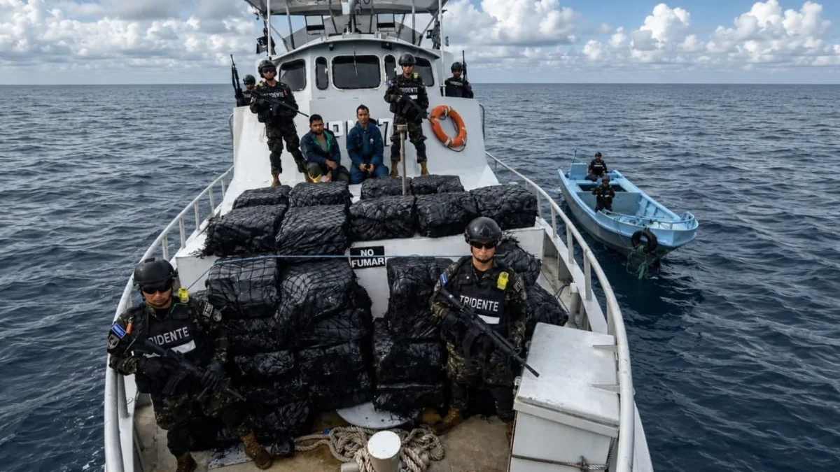 Dos ecuatorianos fueron detenidos el 17 de julio con 1,36 toneladas de cocaína en El Salvador.