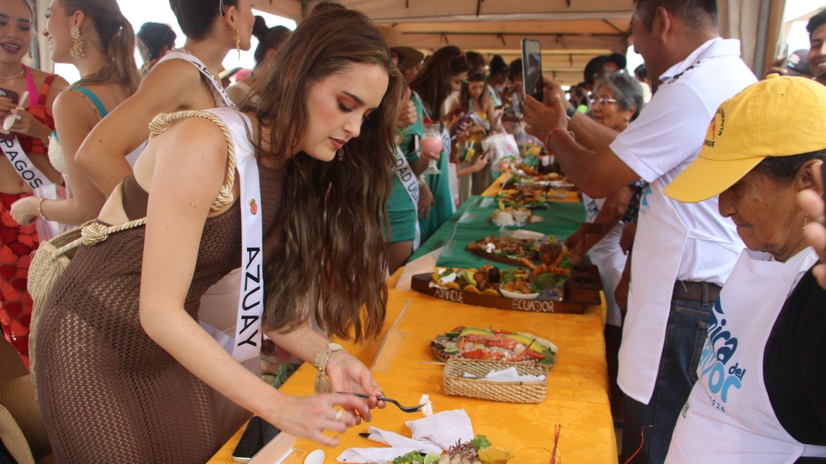 Las candidatas a Miss Universo Ecuador se quedaron encantadas con la gastronomía de Ayangue