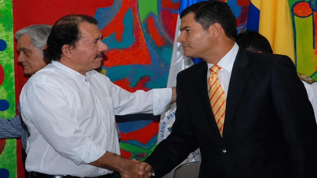 Rafael Correa, el líder del movimiento Revolución Ciudadana, era un gran aliado de Daniel Ortega, hasta que el Gobierno de Daniel Noboa descalificó a su partido