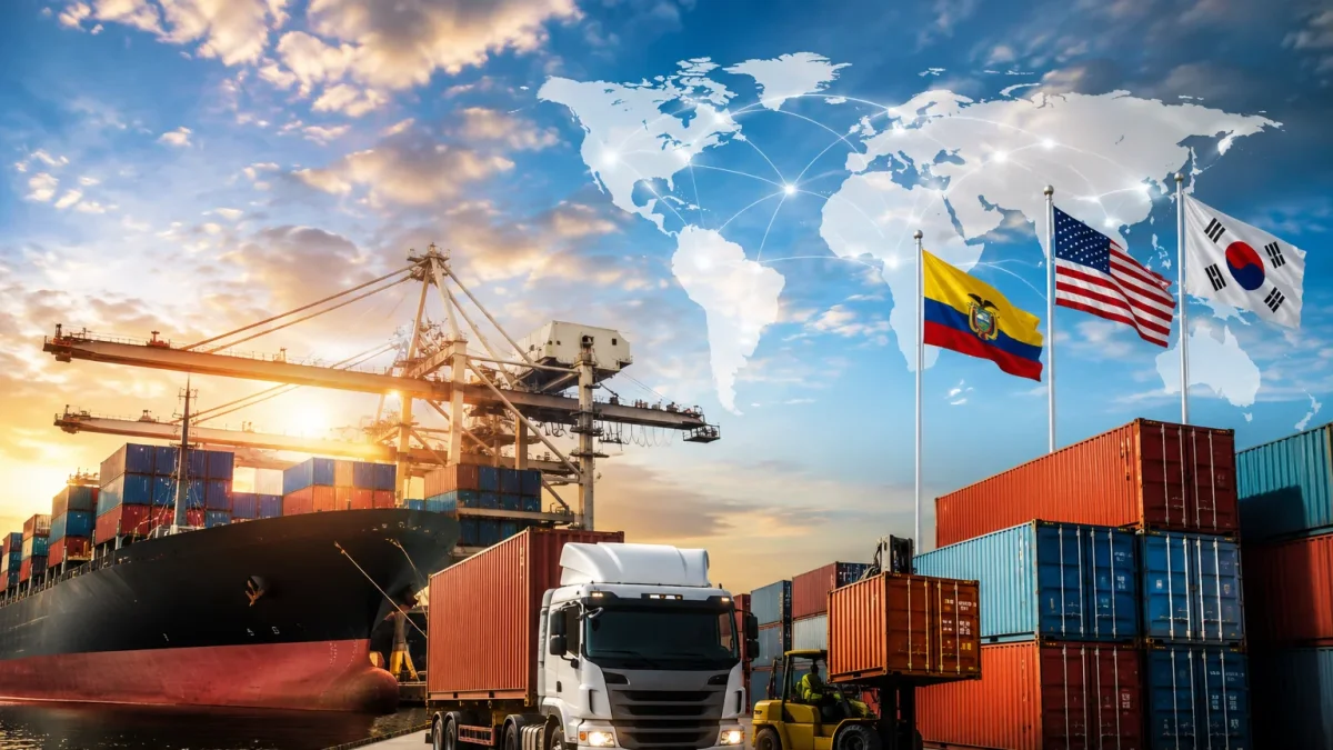 Los acuerdos comerciales con Estados Unidos y Corea del Sur abren nuevas oportunidades para las exportaciones ecuatorianas.