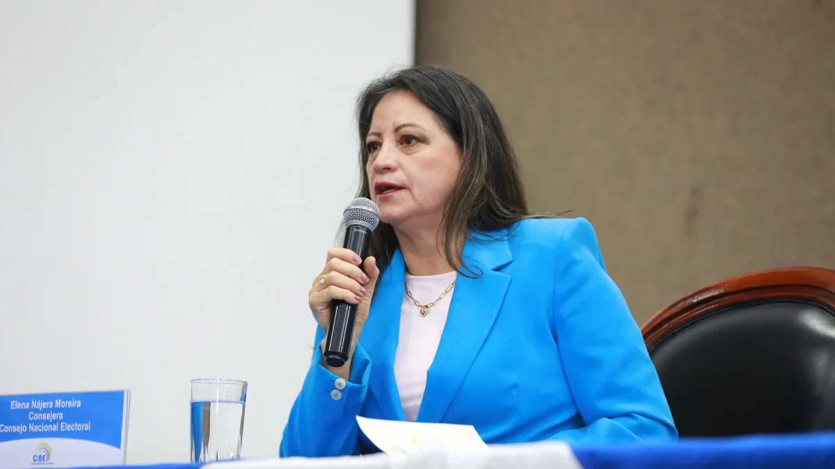 La vocal Elena Nájera actuó en el consejo consultivo con organizaciones políticas organizado por el CNE.
