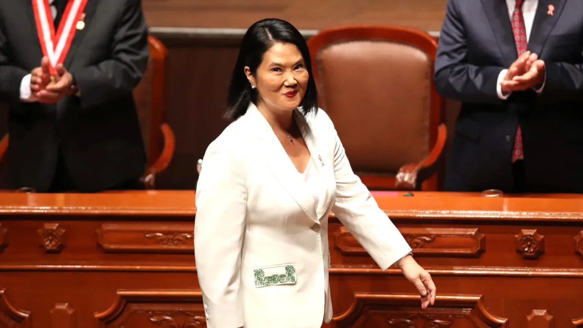 La presidenta electa de Perú, Keiko Fujimori, reacciona este miércoles, en Lima (Perú).
