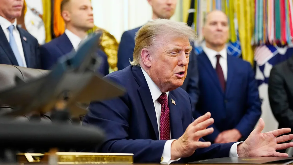 El presidente estadounidense Donald Trump en el Despacho Oval de la Casa Blanca en Washington, DC, EE. UU., el 24 de julio de 2026.