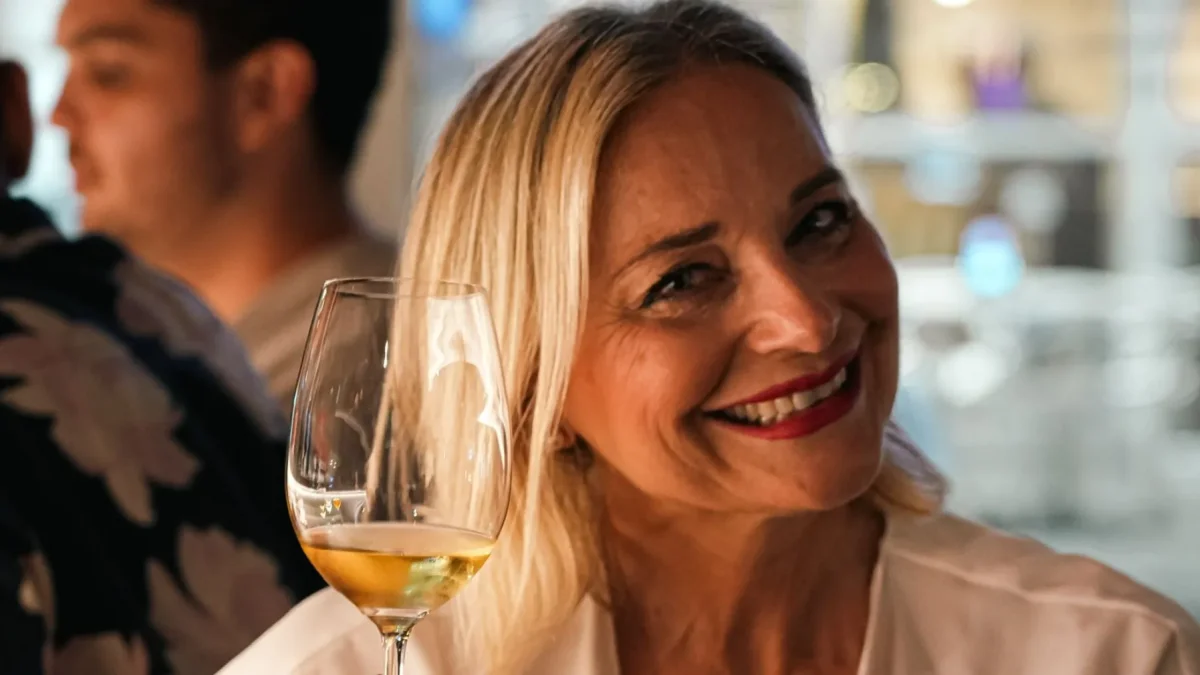 Entre las letras, la pizza y el vino, Antonella Amodio durante su visita en Guayaquil