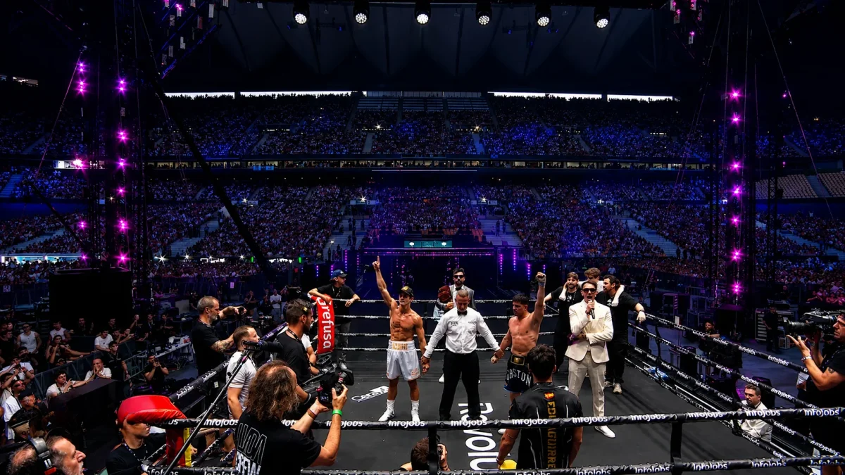 El estadio La Cartuja de Sevilla fue escenario de La Velada del Año 6, donde miles de aficionados presenciaron los combates de boxeo entre creadores de contenido organizados por Ibai Llanos.