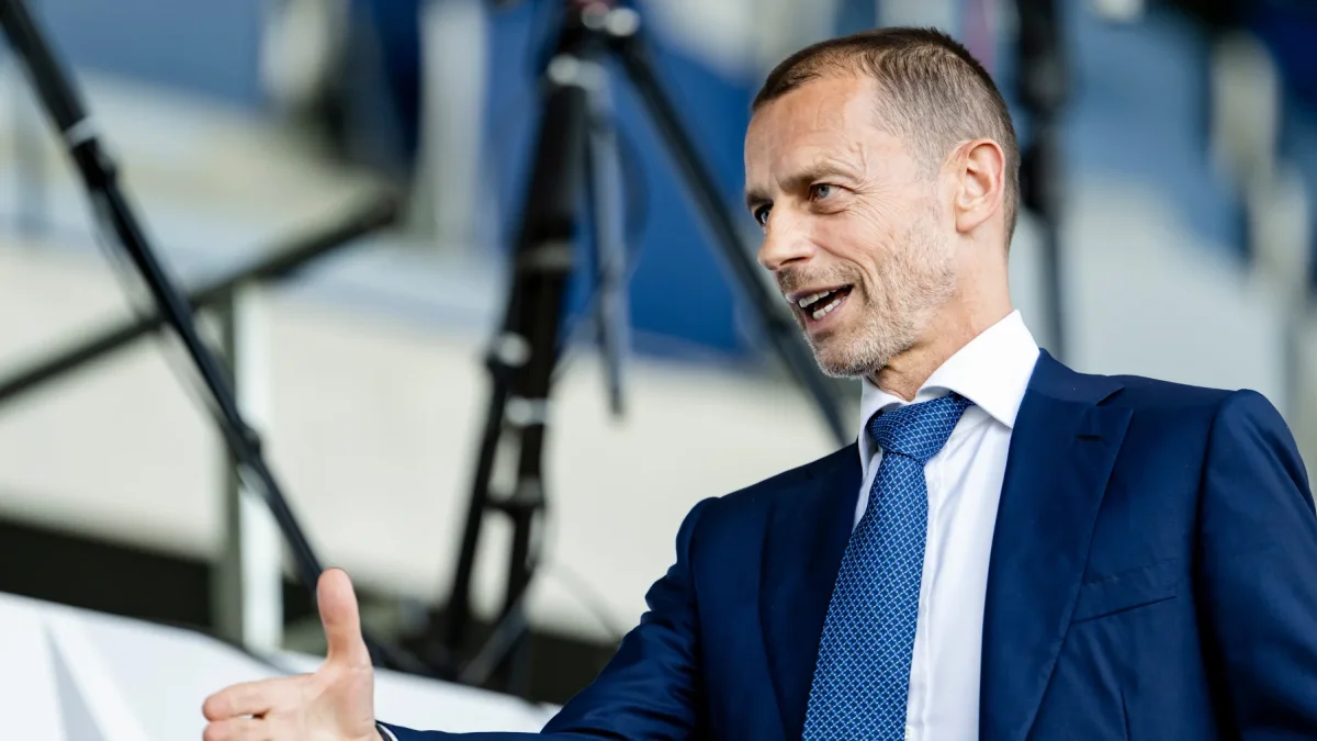 El presidente de la UEFA Aleksander Ceferin.