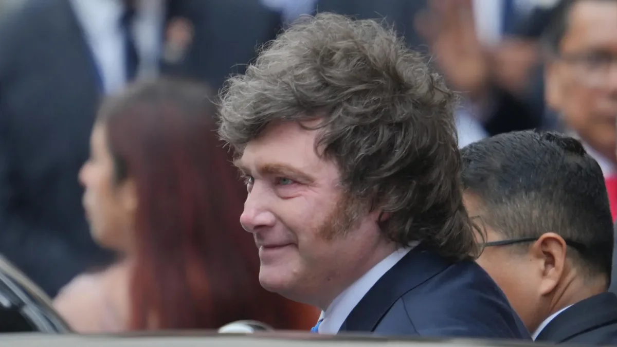 Fotografía del 28 de julio de 2026 del presidente de Argentina, Javier Milei, en Lima (Perú).