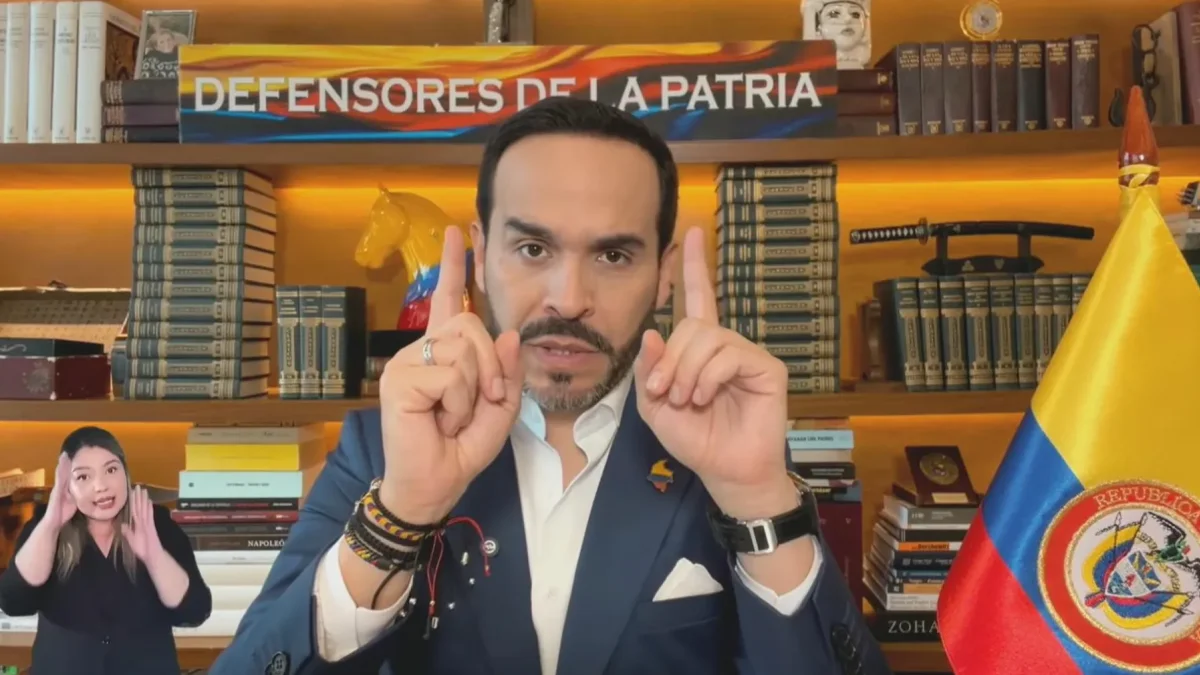 Captura de video de una transmisión en la cuenta en X @ABDELAESPRIELLA del presidente electo de Colombia, Abelardo De la Espriella.