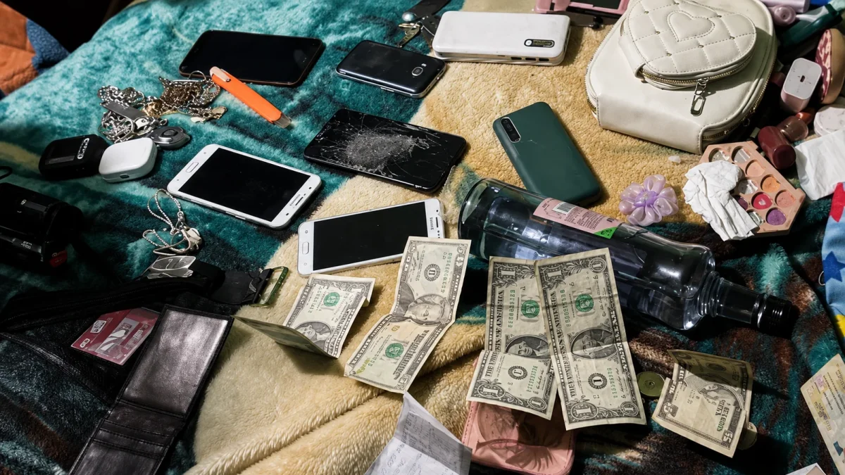 Durante la inspección, las autoridades hallaron celulares, dinero en efectivo y otros indicios que ahora forman parte de la investigación.