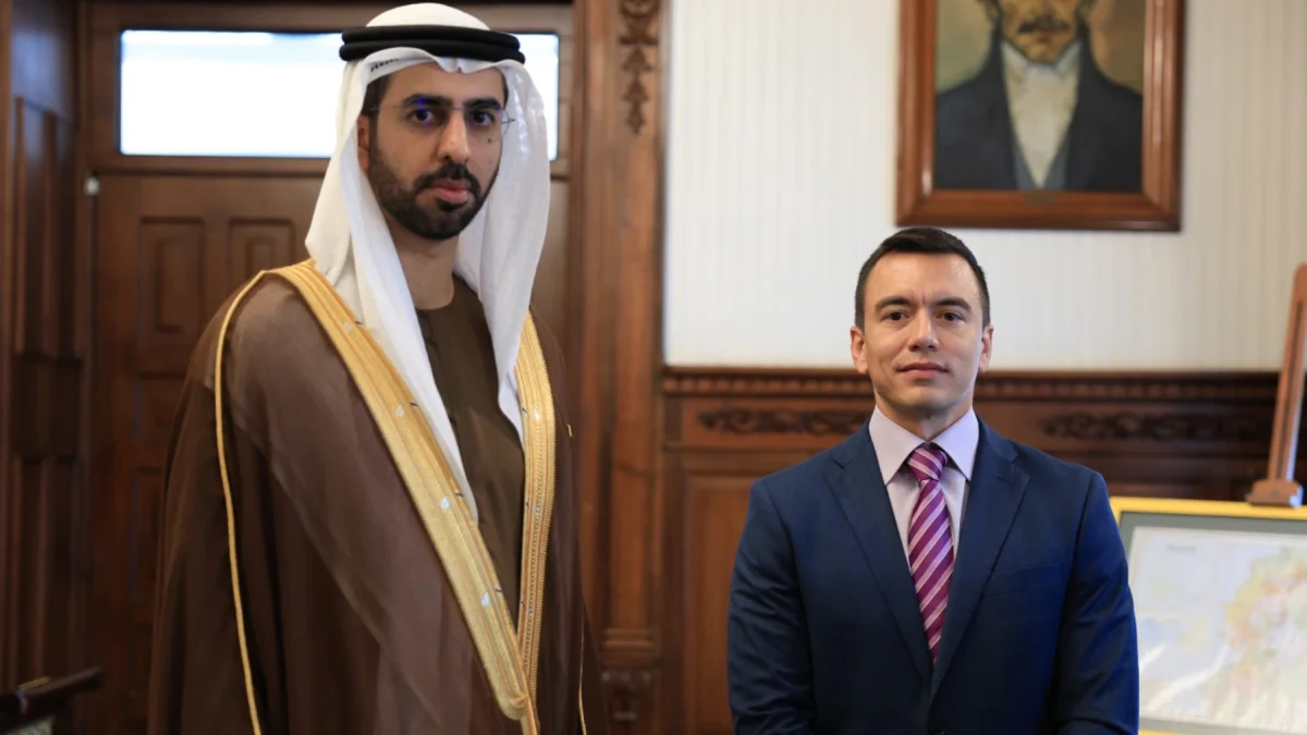 El ministro de Inteligencia Artificial de Emiratos Árabes Unidos se reunió con autoridades ecuatorianas en Quito para explorar acuerdos de cooperación.