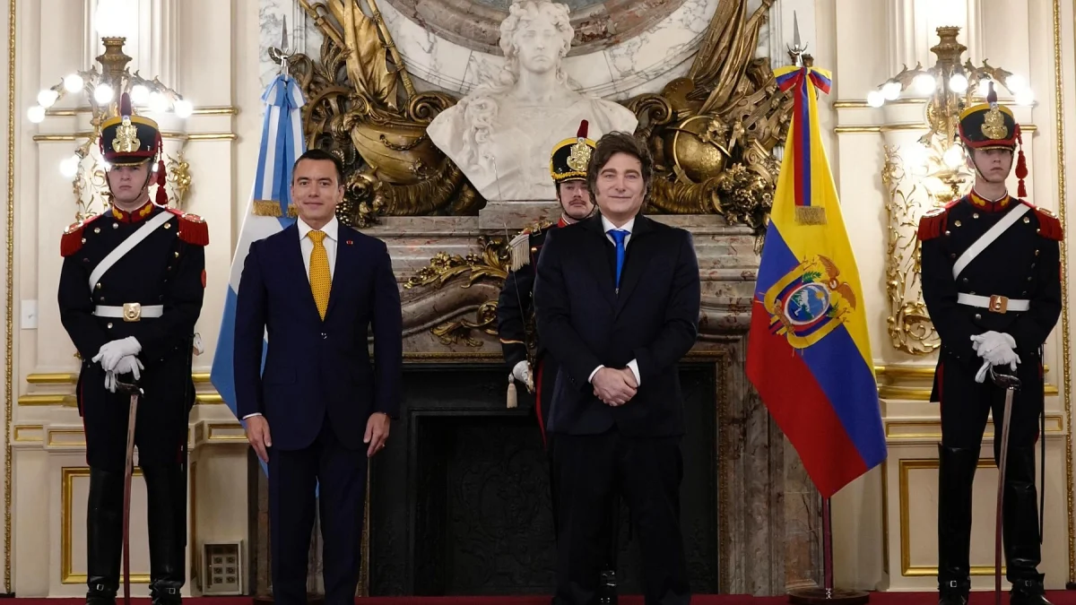 El presidente Daniel Noboa participó del evento de posesión del presidente Javier Milei.