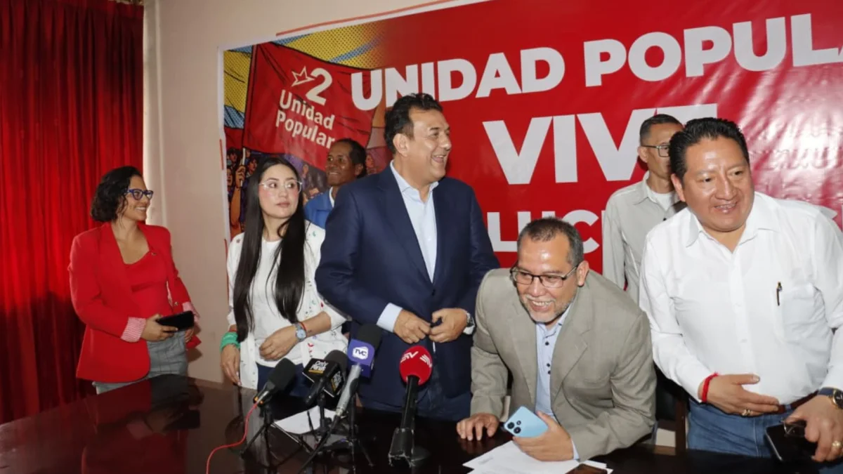 Geovanni Atarihuana, director nacional de Unidad Popular, confirmó que la alianza con la Revolución Ciudadana se concretó únicamente para la Alcaldía de Quito y la Prefectura de Pichincha..