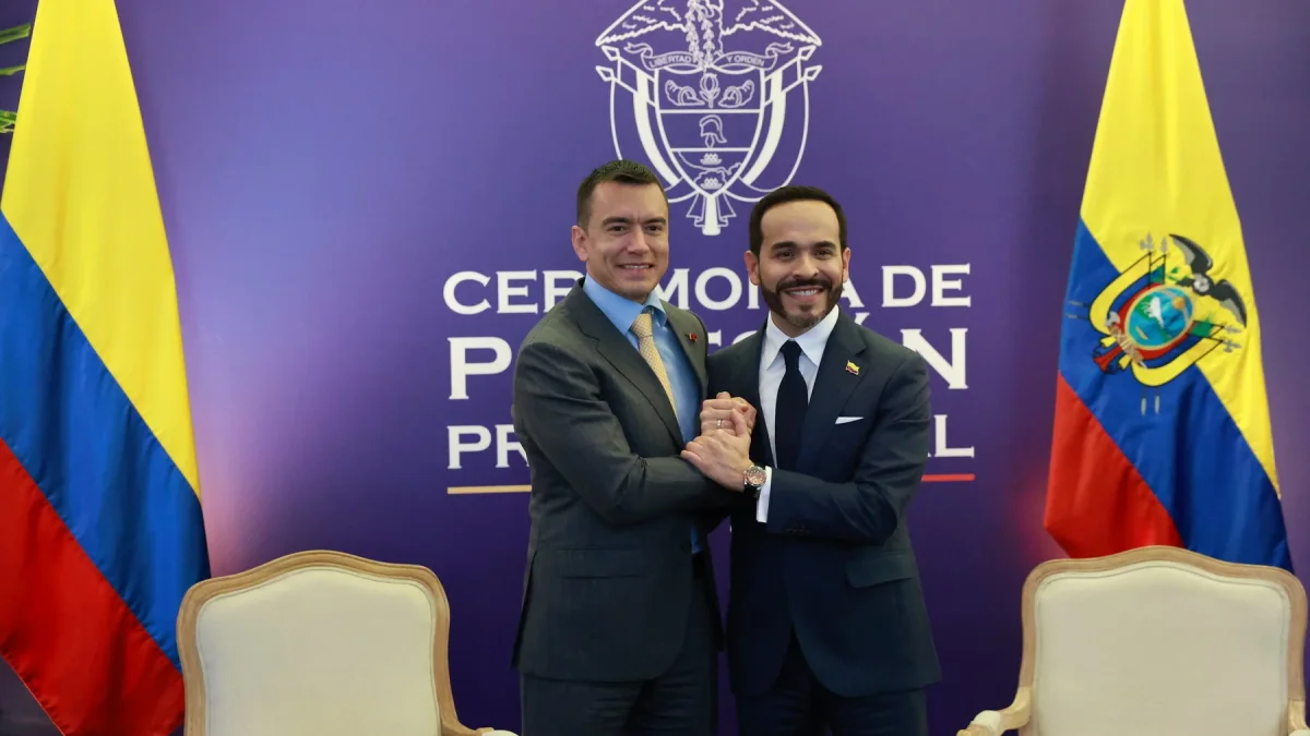 El presidente Daniel Noboa mantuvo un encuentro con el nuevo presidente de Colombia Abelardo de la Espriella.