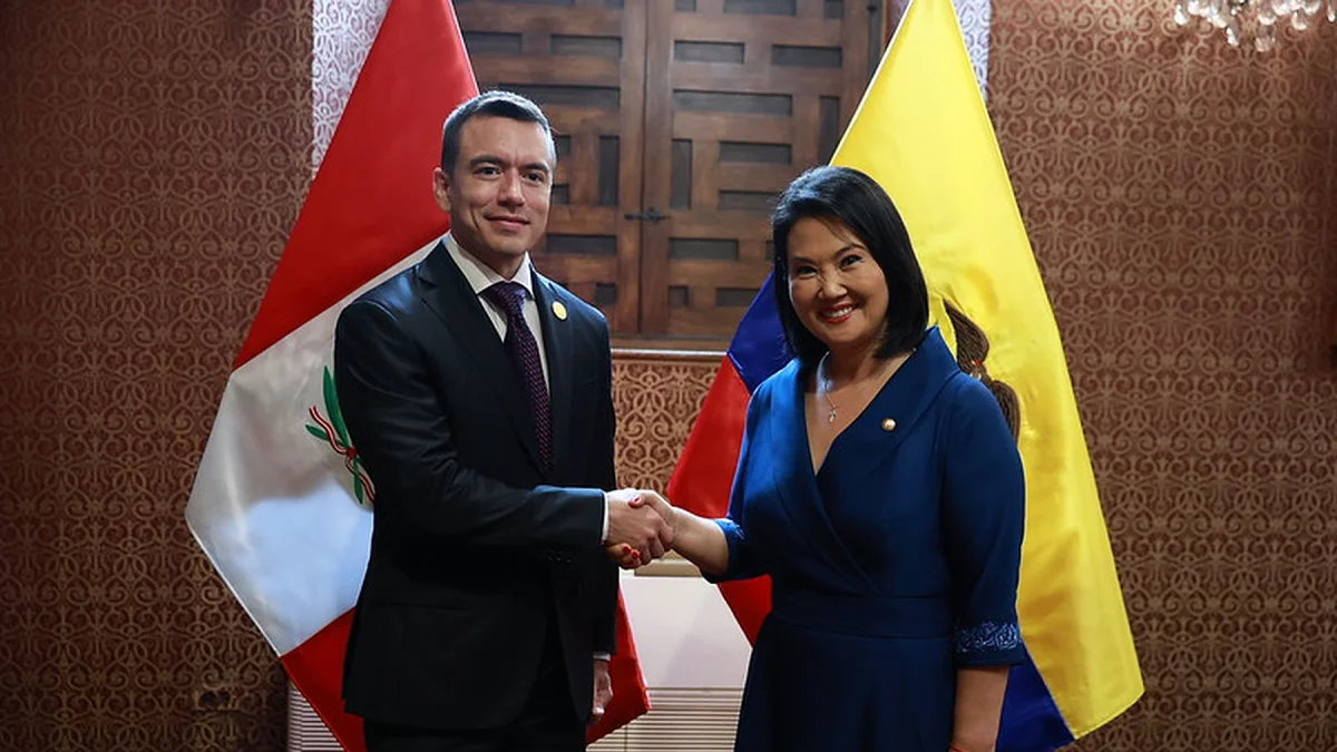El presidente Daniel Noboa mantuvo una reunión bilateral con la presidenta de Perú, Keiko Fujimori, el pasado 28 de julio.