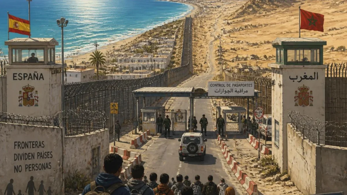 La frontera entre España y Marruecos, especialmente en Ceuta y Melilla, es uno de los principales puntos de presión migratoria de la Unión Europea.