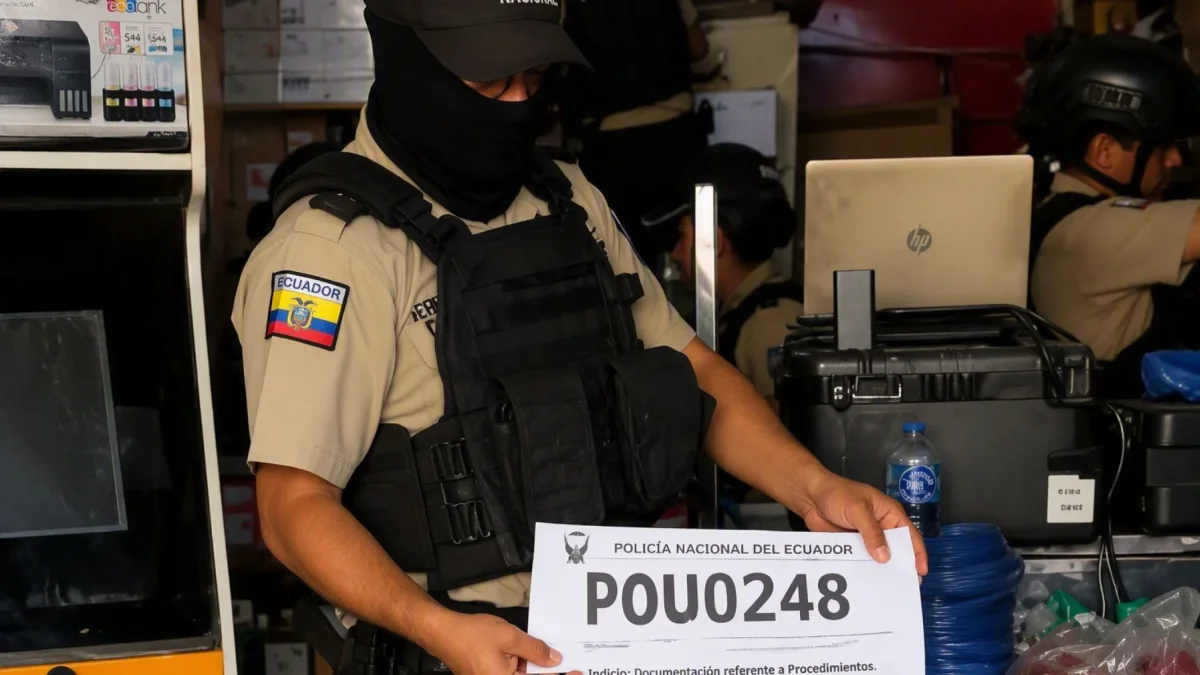 150 policías allanaron San Roque el 13 de agosto y hallaron pasaportes y placas bajo investigación.
