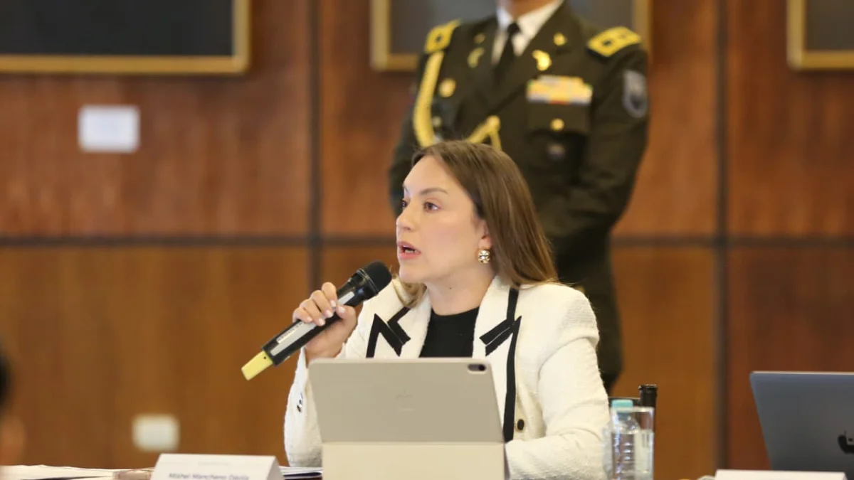 Mishel Mancheno presentó la nueva agenda legislativa de la Asamblea Nacional para los próximos 10 meses.