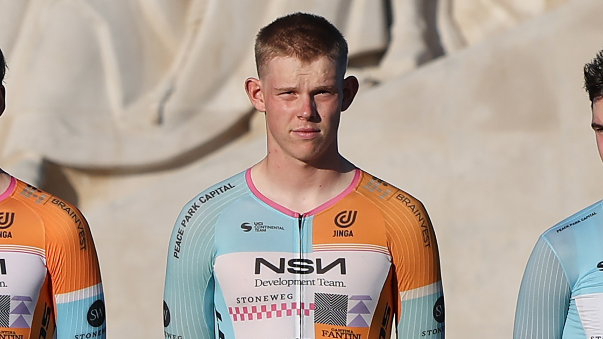 Finlay Tarling, ciclista británico de 19 años, antes del accidente que terminó con su vida durante la Volta a Portugal.
