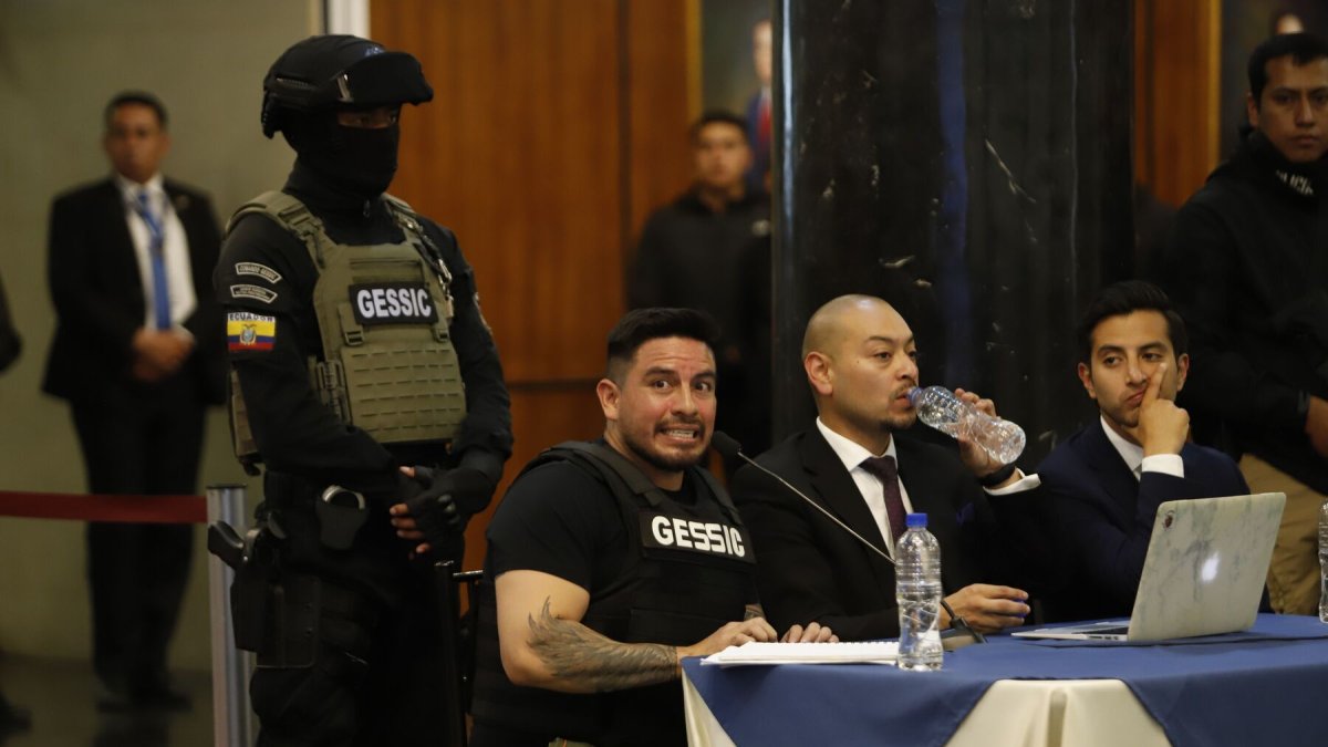 Daniel Salcedo es uno de los siete procesados por el asesinato del candidato presidencial Fernando Villavicencio.