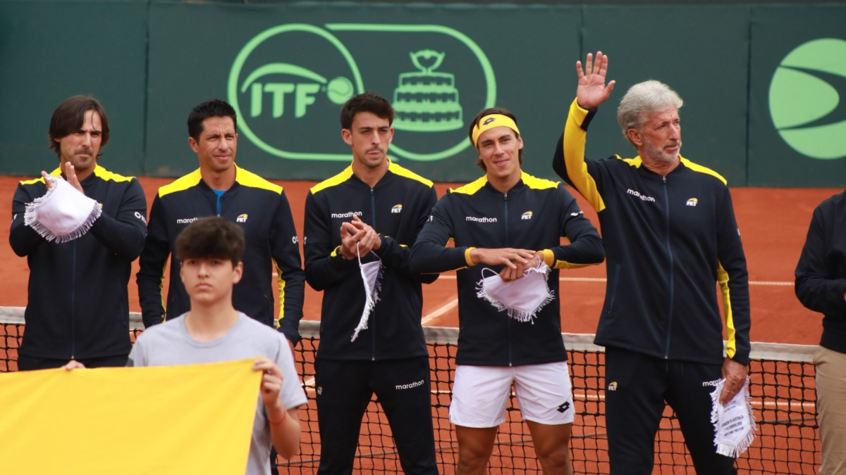 Integrantes del equipo ecuatoriano que representará al país en la Copa Davis.