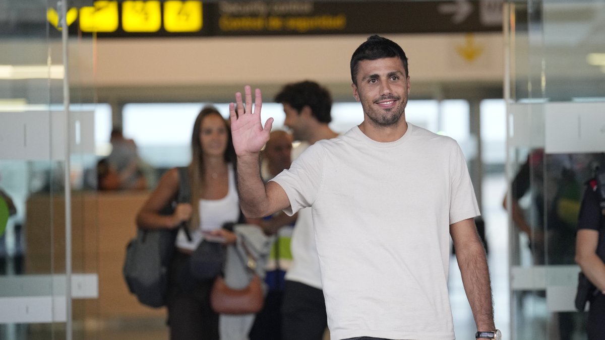 Rodri llegó a Barcelona para someterse a las pruebas médicas.