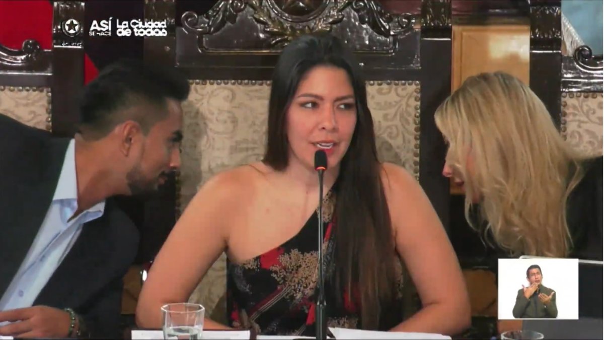 Tatiana Coronel (c) lideró la sesión del Concejo de este jueves 20 de agosto.