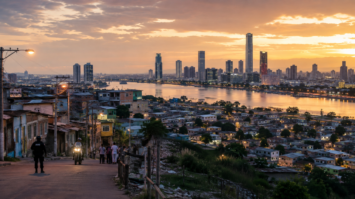 Referencial. Guayaquil enfrenta el desafío de mejorar la seguridad, los servicios y su organización territorial ante el crecimiento de la ciudad.