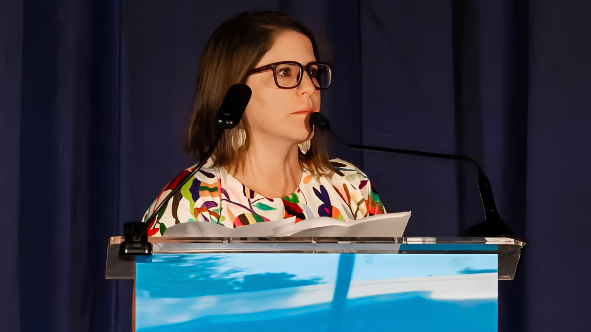 Juanita Goebertus, directora para las Américas de Human Rights Watch, en un foro internacional sobre derechos humanos.