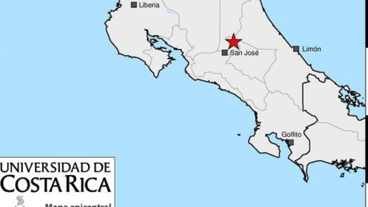 Dos sismos de 5,4 y 4,8 sacudieron Costa Rica el 24 de agosto cerca de San José.