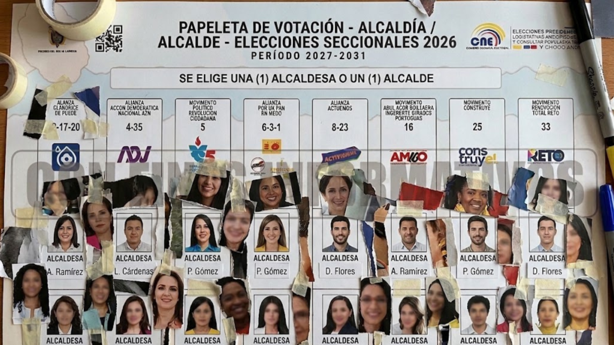 Papeleta generada con IA, para simbolizar que algunas mujeres son relleno en las listas.
