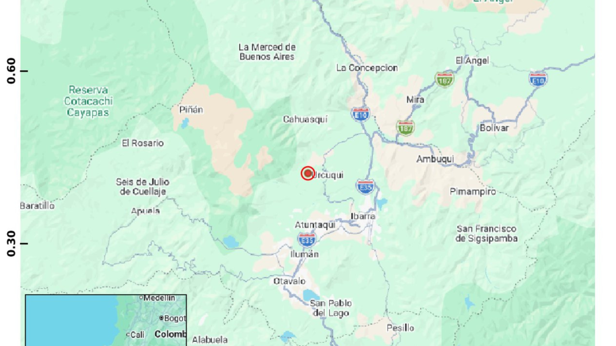 Temblor en Ecuador este jueves.