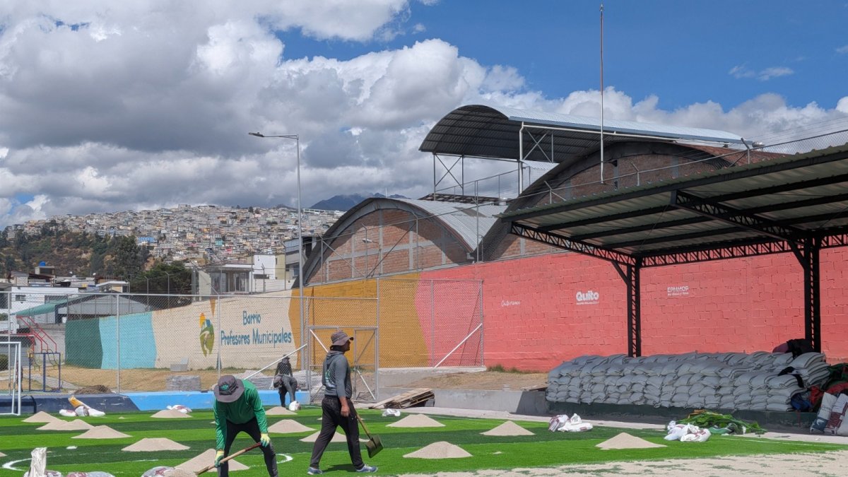 Calderón. La intervención del parque Profesores Municipales se financió mediante presupuestos participativos, pese a los bajos niveles de ejecución.
