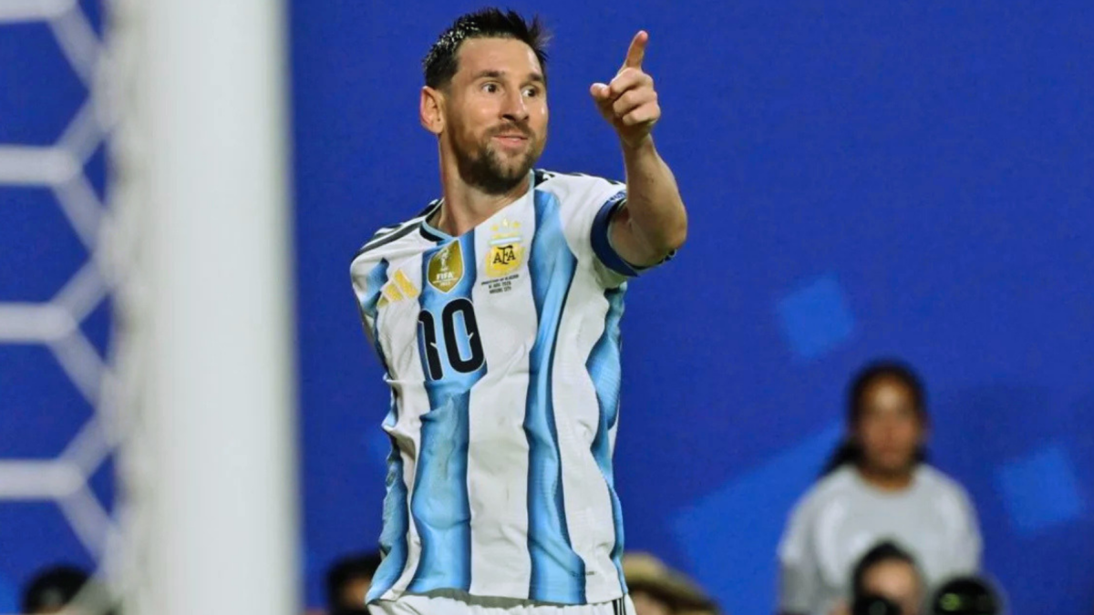 Lionel Messi con la Selección de Argentina.