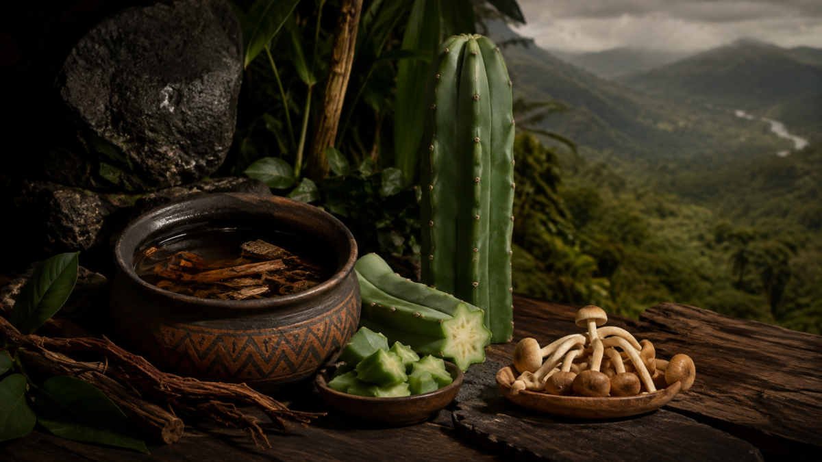 Referencial. Ayahuasca, San Pedro y hongos psilocibios son utilizados en Ecuador en ceremonias y prácticas que prometen sanación emocional.