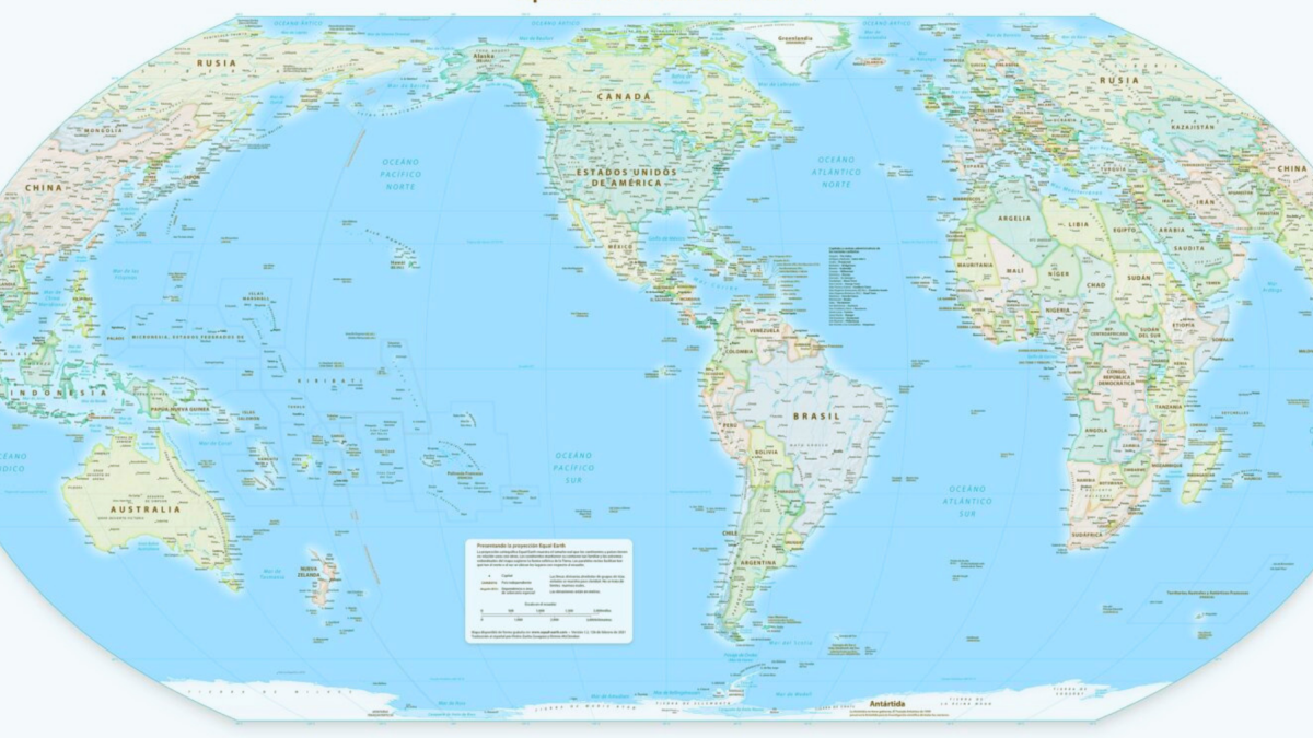 El nuevo mapamundi llamado Equal Earth.